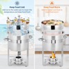 2 Pack 11 Quart Soup Chafer, Stainless Steel Round Soup Warmer with Pot Lid & Fuel Holder, Food Warmer for Restaurants, Catering, Family Gatherings - 4 of 4