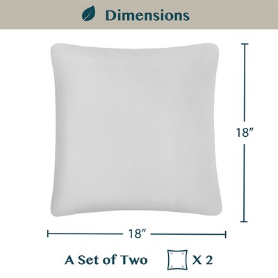 Light Gray Velvet Square Euro Throw Pillow Covers, 18'' x 18''
