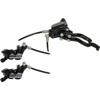 Hope Tech 3 V4 Duo Disc Brake and Lever - Left Hand, Front and Rear, Hydraulic, Post Mount, Black