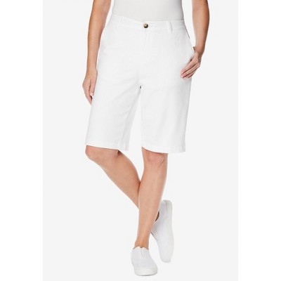 Woman Within Plus Size Adjustable Waist Chino Short