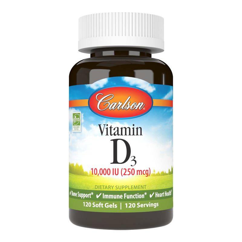 Carlson - Vitamin D3 10000 IU (250 mcg), Cholecalciferol, Immune Support, 1 of 6