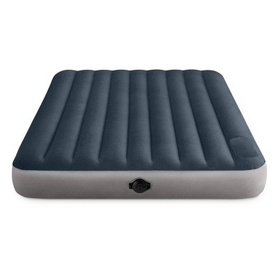 Intex 10" Queen Size Air Mattress with 2-Step AA Battery Inflation Pump System