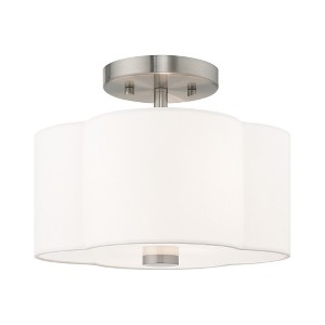 Livex Lighting Chelsea 2 - Light Flush Mount in  Brushed Nickel - 1 of 1