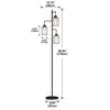 Racxily 67'' Tree-Shaped Floor Lamp with 3 Lights ¨C Foot Switch Included & Easy Assembly - 2 of 4