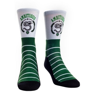 Wizard Stripes Green Slytherin Crew Socks