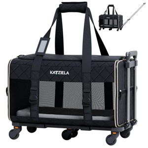 Airline Compliant Quilited Pet Carrier With Wheels - 1 of 4