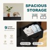 GlasFlength Decorative Storage Cabinets Tall Dresser Fabric Storage Tower ,Wooden Top for Kid Room, Entryway, Nursery, Black 39.37"*11.8"*39.37" - 3 of 4