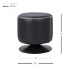 New Pacific Direct Gaia PU Leather Round Ottoman - image 4 of 4