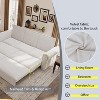 TiramisuBest 93.7" King Pull-Out Sofa Bed, 3-in-1 Convertible Faux Leather Sleeper with Nailhead Trim & Rolled Arms for Living,Dark Brown - 4 of 4