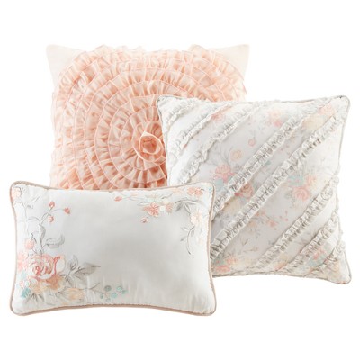 King Gray Cotton Reversible Comforter Set with Textured Accents