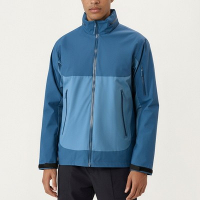 Anna-Kaci Active Men's Lightweight Zip-Up Windbreaker Jacket with High Collar and Zipper Pockets