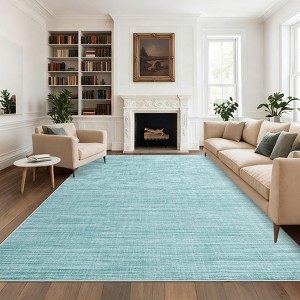 Coucheta Modern Abstract Washable Rug, Non-Slip Low Pile Carpet, Stain Resistant & Non-Shedding Rugs for Bedroom, Living Room, Nursery, Office - 1 of 4