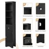 67"H Tall Bathroom Storage Cabinet with Barn Doors and 1 Drawer, Narrow Storage Unit,Adjustable Shelves,Floor Cabinet for Bathroom,Living Room - 3 of 4
