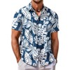 COOFANDY Mens Hawaiian Shirt Short Sleeve Button Down Shirt Tropical Summer Beach Shirt - 2 of 4