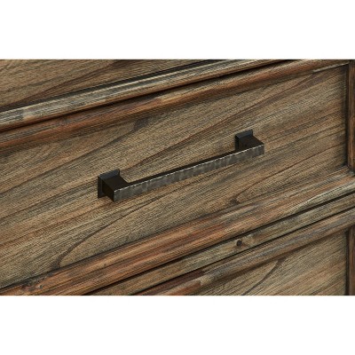 Vintage-Inspired Markenburg 3-Drawer Nightstand with USB Ports, Brown