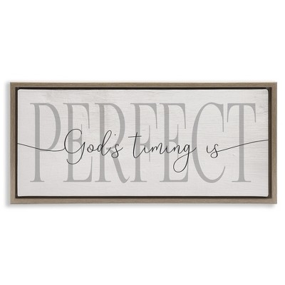 Stupell Industries God's Timing is Perfect Phrase, 25" x 11"