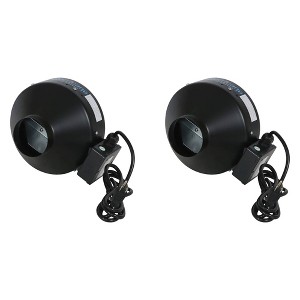 Hurricane 4" Commercial Grade Inline Fan For Phresh & Black Ops Carbon Filters, Ideal-Air Ducting and Clamps and Titan Controls Ventilation (2 Pack) - 1 of 4