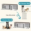 FUFU&GAGA 86.6" Dog Crate Furniture Wooden Dog Kennel with Room Divider and 2 Drawers - 4 of 4