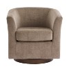 Christopher Knight Home Harlow Modern Wooden 360° Swivel Velvet Upholstered Accent Chair - 2 of 4