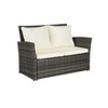 CAVINAS Patio Table and Chairs Set, Rattan Chairs Wicker Patio Furniture, Modern Outdoor Seating Set with Footstool for Balcony - 4 of 4