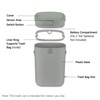 SEVOBAL Indoor Trash Cans Bathroom Small Trash Can 3 Gallon Slim Garbage Bin Wastebasket for Bedroom, Office, Kitchen, Gray, 10.1"*10.3"*13.6" - 3 of 4