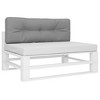 vidaXL Fabric Pallet Cushion - Contemporary Outdoor Pillow, Water Repellent, Comfortable Hollow Fiber Filling, 47.2"x15.7"x4.7" Gray - 3 of 4