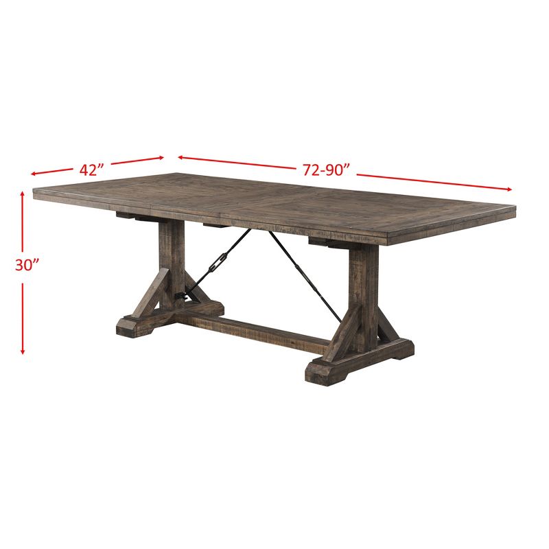 Flynn Extendable Dining Table Walnut Brown - Picket House Furnishings, 6 of 7