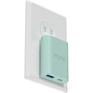 iHome USB C Charger: AC Pro 20W Multiport USB Charger (1 USB-C Port, 1 USB-A Port), Flat USB C Charger Block - 1 of 4