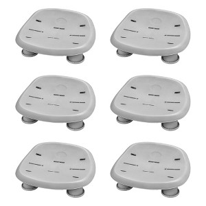 Bestway SaluSpa Underwater Durable Non Slip Swimming Pool Spa Seat with Adjustable Height Legs and Weighted Feet, Gray (6 Pack) - 1 of 4