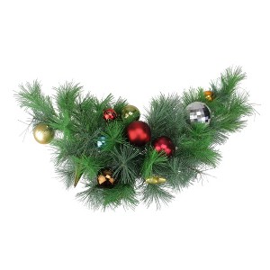 Northlight 24" Unlit Ornament Long Needle Pine Artificial Christmas Swag - 1 of 2