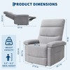 Recliner Chair, Manual Recliner with Side Pocket, Adjustable Fabric Single Sofa, Ergonomic Back Support for Living Room, Nursery, Bedroom - 3 of 4