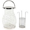 Northlight Woven Iron Pillar Candle Lantern with Glass Hurricane - 13.5" - 3 of 4