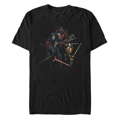 Men's Star Wars Sith Group Shot T-Shirt - Black - 4X Big Tall : Target