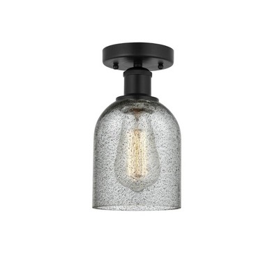 Caledonia - 1 Light Semi-Flush Mount In Industrial Style-9.75 Inches Tall and 5 Inches Wide