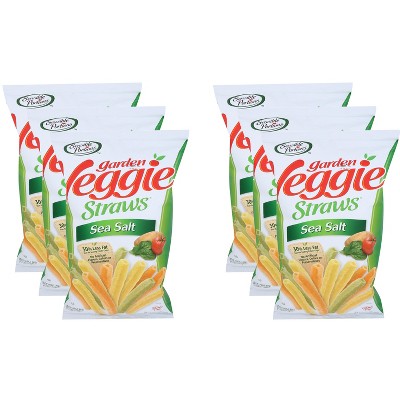 Sensible Portions Sea Salt Garden Veggie Straws - Case of 6 - 16 oz