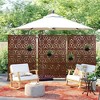 Lirago Metal Outdoor Privacy Screen Freestanding Patio Decorative Screens 72"x47" Brown - 4 of 4
