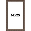 PosterPalooza | Elegant Brown Picture Frame - UV Acrylic, Foam Board Backing, Hanging Hardware - 2 of 4