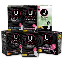 U by Kotex CleanWear Liners, Pads and Tampons Collection