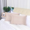 PiccoCasa Soft Sold Luxury Zipper Closure Silky Satin Pillowcases 2 Pcs - 3 of 4
