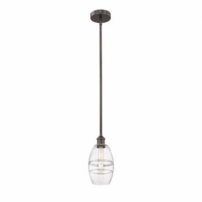 Vaz - 1 Light Stem Hung Mini Pendant In Industrial Style-7.63 Inches Tall and 5.88 Inches Wide