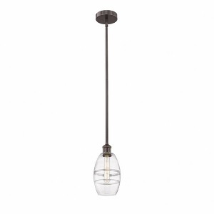 Vaz - 1 Light Stem Hung Mini Pendant In Industrial Style-7.63 Inches Tall and 5.88 Inches Wide - 1 of 1