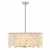 Viviana 8-Light Art Deco Pendant - Polished Nickel Steel, 26" x 12" - Dimmable & Dry Rated - 3 of 4