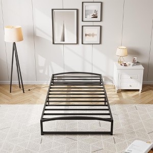 Low Bed Frame Full Size, 6-Inch Heavy Duty Metal Platform, No Box Spring Required, Noise-Free, Non-Slip, Easy Assembly, White - 1 of 4
