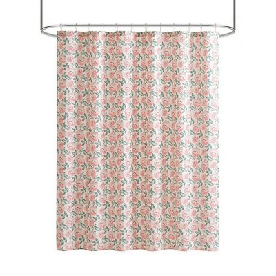 LunaLulinlk Block Floral 13 Piece Shower Curtain and Hook Set