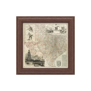 Vision Studio 'Map Of Texas' Framed Art - 1 of 4