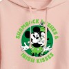 Women's - Disney - Shamrock Wishes Irish Kisses Cropped Graphic Hoodie - 2 of 3
