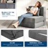 72" Folding Sofa Bed Sleeper Chair, Single Convertible Futon Couch with Pillow & Mattress for Small Space, Home Office - 3 of 4