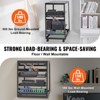 VEVOR 20U Server Cabinet, Open Structure Network Housing, Wall-Mountable with 2 Perforated Shelves & 4 Wheels, Depth Adjustable 23''-40'' - 4 of 4