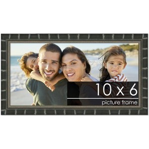 PosterPalooza | 10x6 Modern Bamboo Picture Frame, UV Acrylic, 5 Finishes - 1 of 4