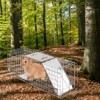 VEVOR Live Animal Cage Trap, 24" x 8" x 8" Humane Cat Trap Galvanized Iron, Folding Animal Trap with Handle for Rabbits, Stray Cats, Squirrels - 2 of 4